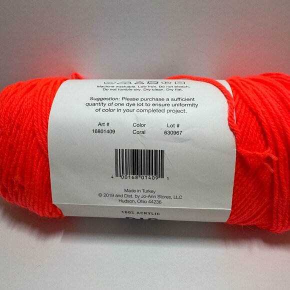 3 Skeins - Big Twist Value Yarn - Coral - Picture 3 of 3